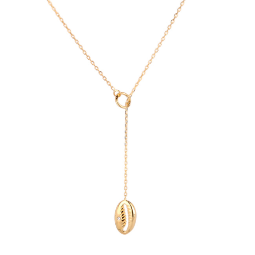 CHAINE BONHEUR ZIRCO 47/4 DORE OR FIN 24K