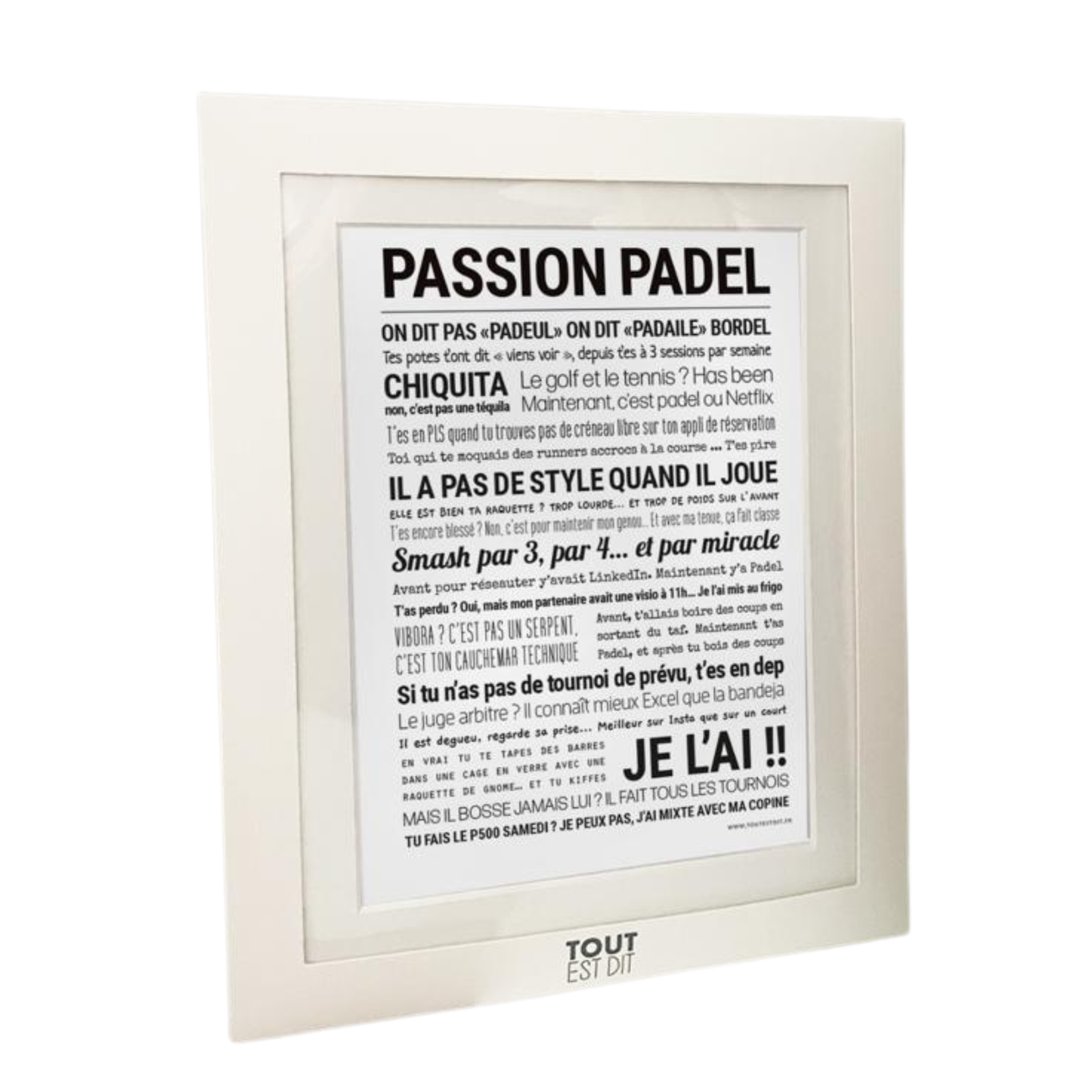 Affiche "Passion Padel" — Sophie et Ju