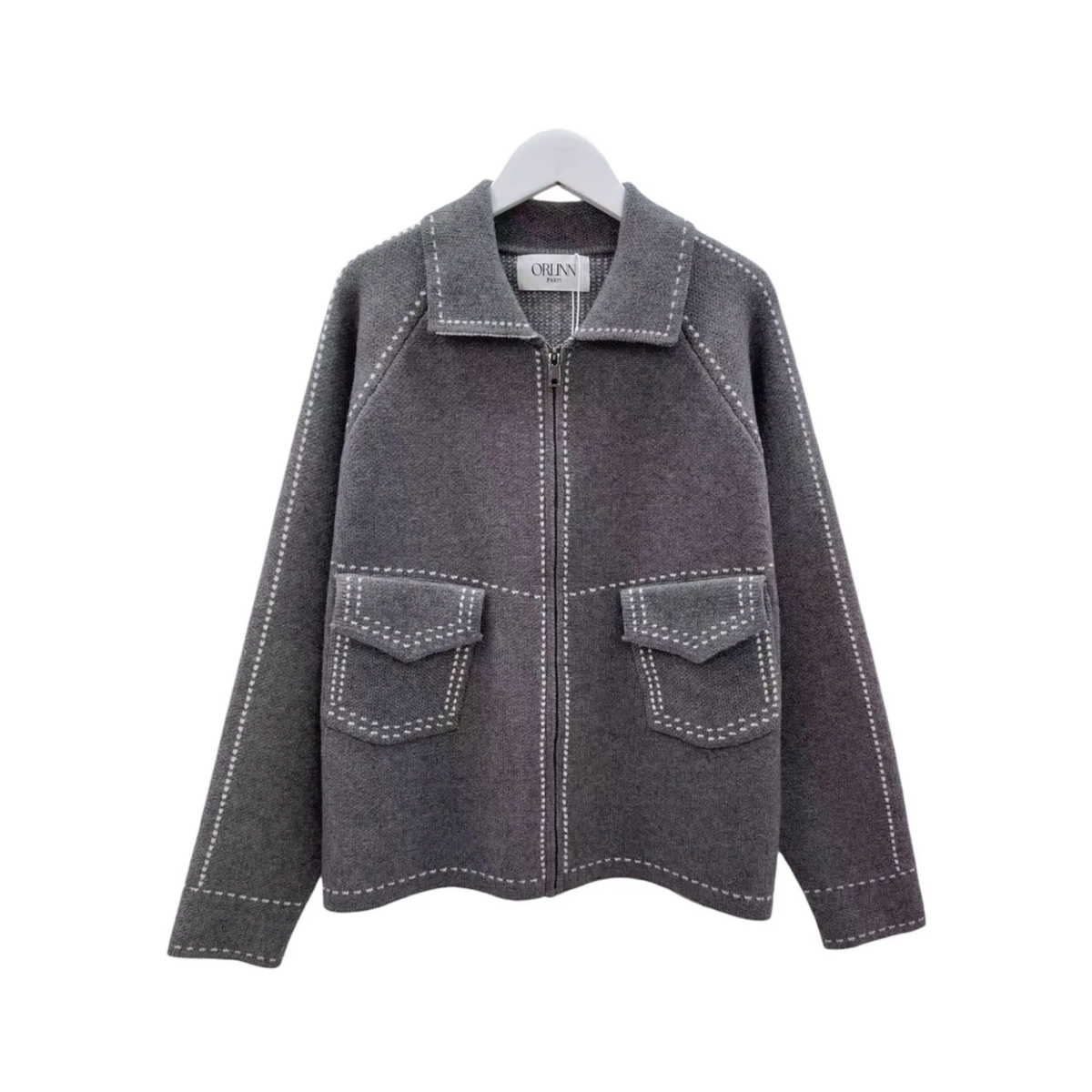 Veste zippée grise