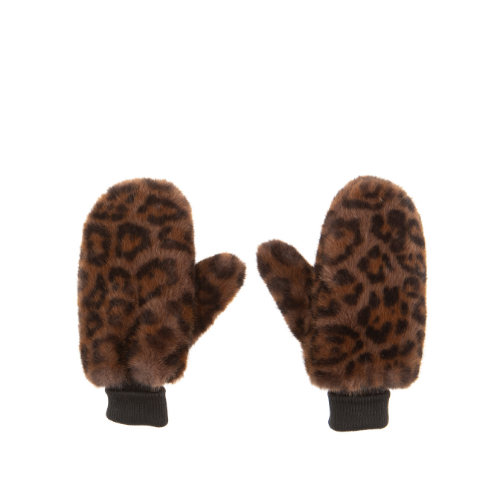 Moufles en fausse fourrure