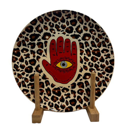 Lot de 4 Assiettes Léopard