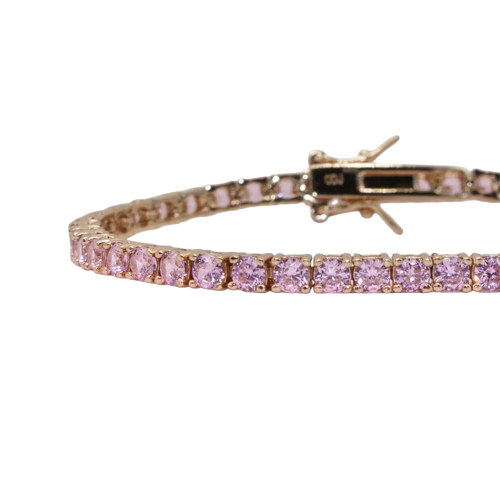 BABY PINK - Bracelet tennis