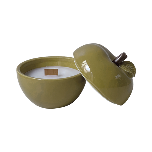Bougie Pom’ Glow Kaki Vanille