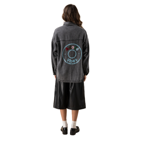 Chemise Bertie Denim Gris manches longues