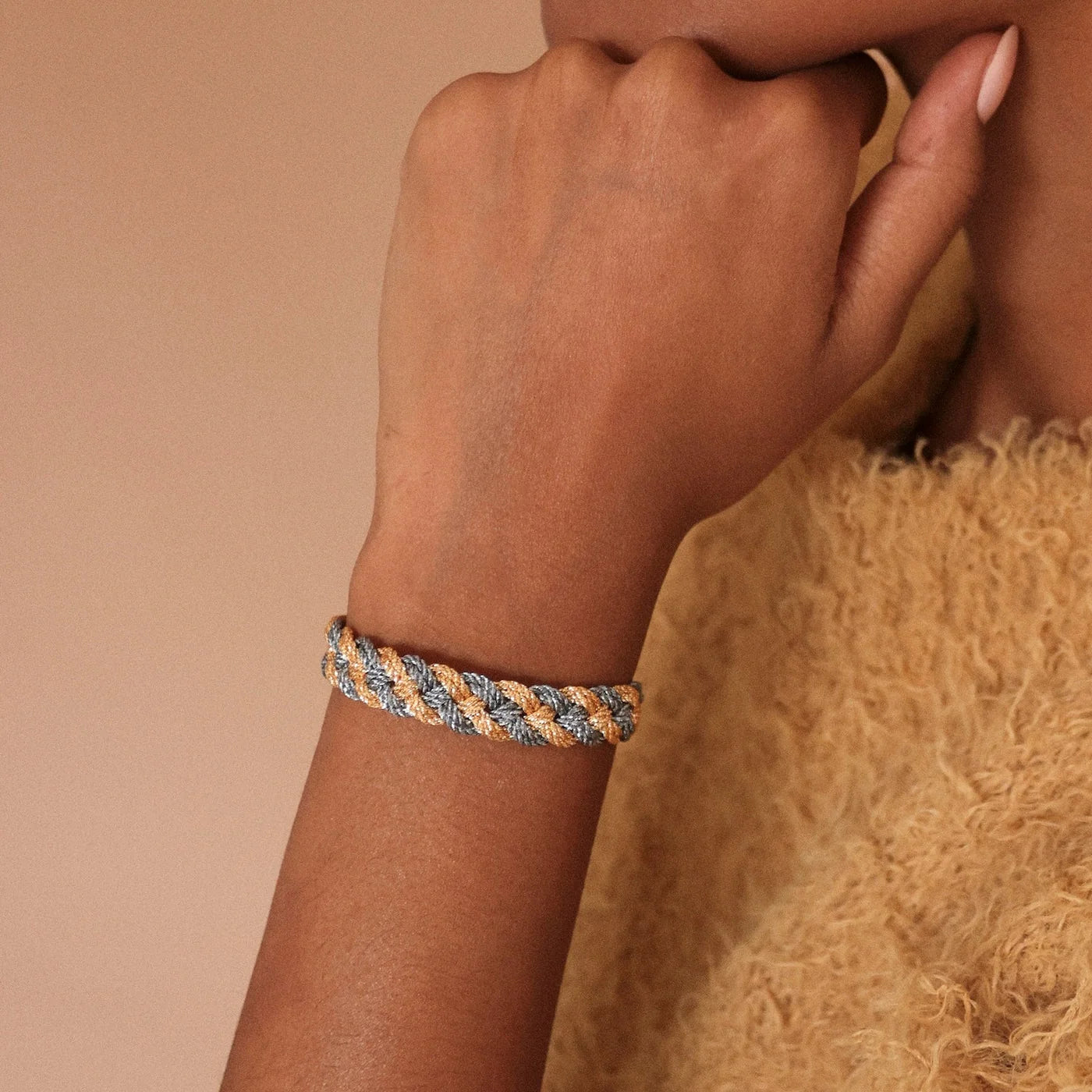 Bracelet Gaia n°2 - Peach Grey Pearl