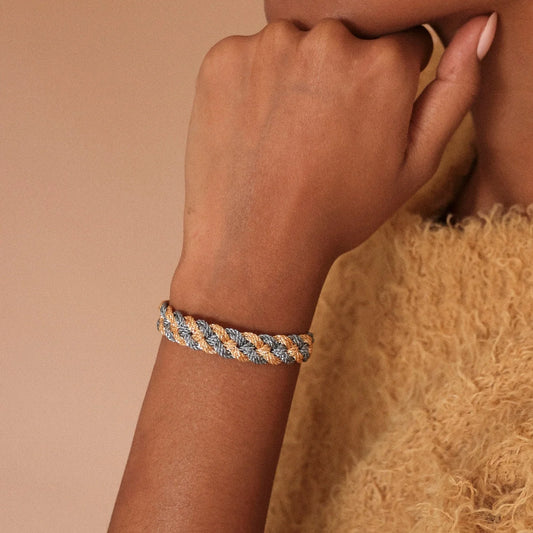 Bracelet Gaia n°2 - Peach Grey Pearl