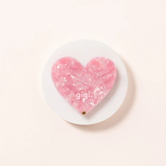 Miroir coeur rose