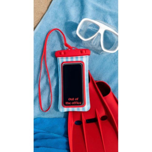 Pochette de téléphone étanche "Out of the Office" — vue de face — Sophie et Ju