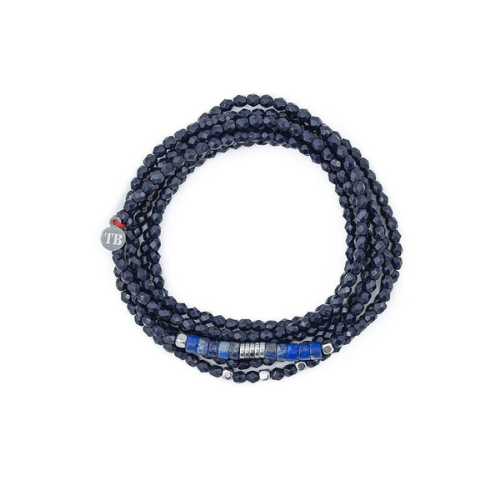 Collier et Bracelet 6 tours NADÈGE Navy Blue