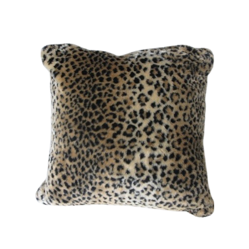Coussin en fausse fourrure léopard — Sophie et Ju