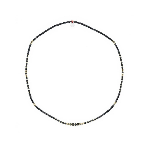 Collier et Bracelet 3 tours Zuri - Noir Mat