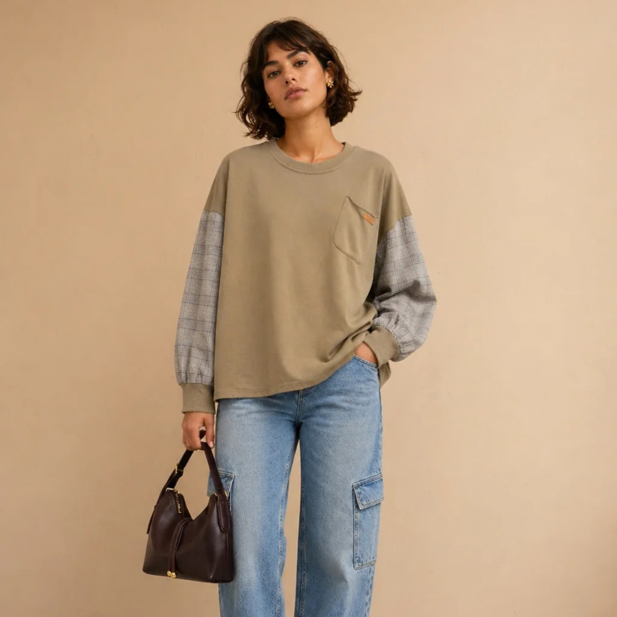 Sweat-shirt Benito kaki