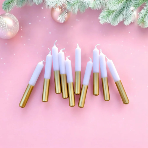 Bougies glitter gold