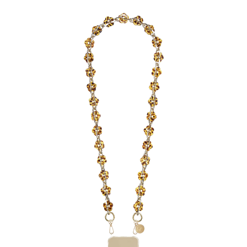 Chaîne longue Cassy Fleurs 120 cm