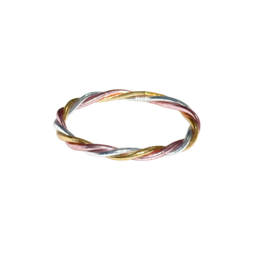 Bracelet Bouddhiste véritable torsadé - Rose Gold