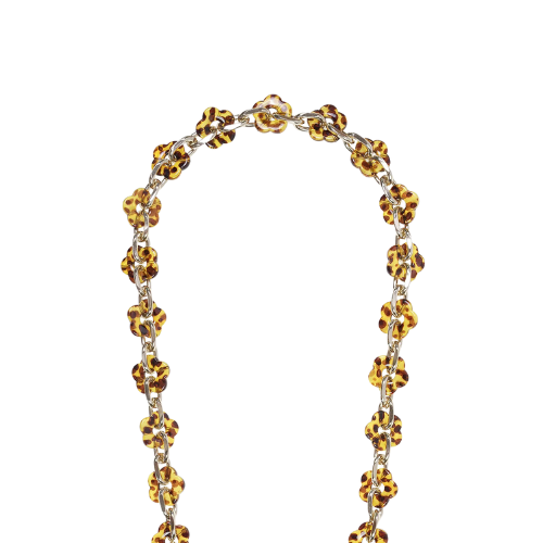 Chaîne longue Cassy Fleurs 120 cm