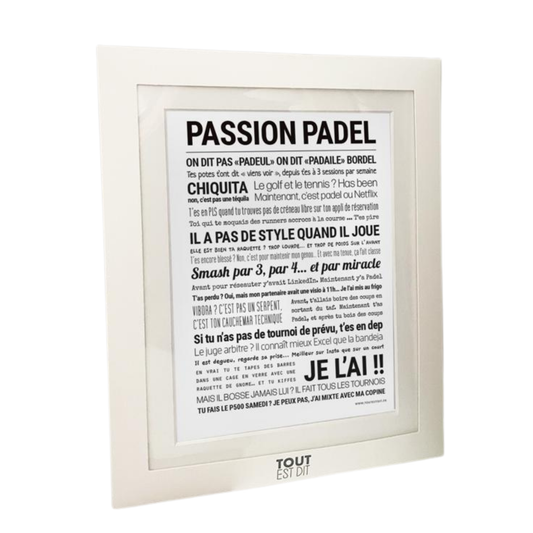Affiche "Passion Padel" — Sophie et Ju