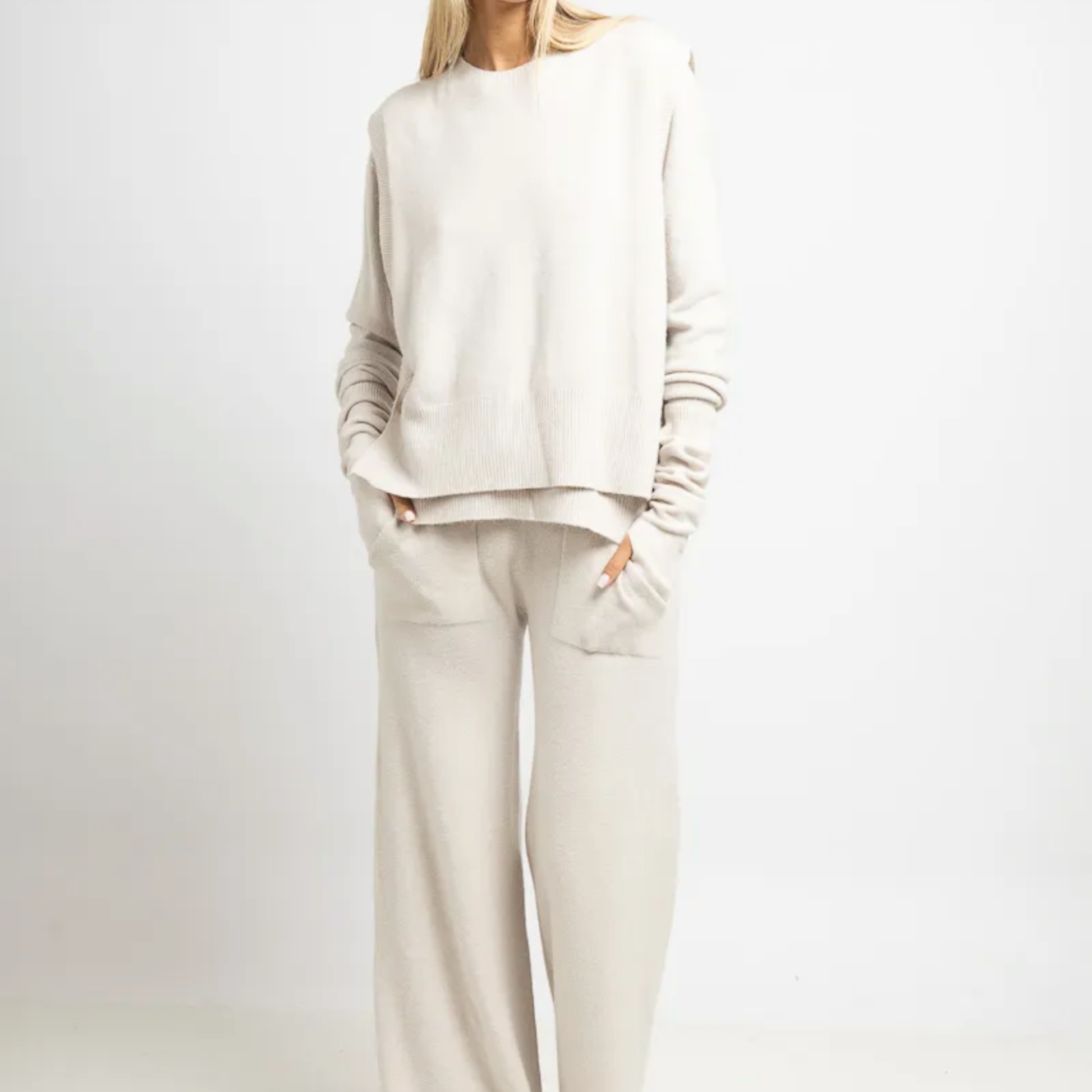 Pull sans manches — vue de cote — Sophie et Ju
