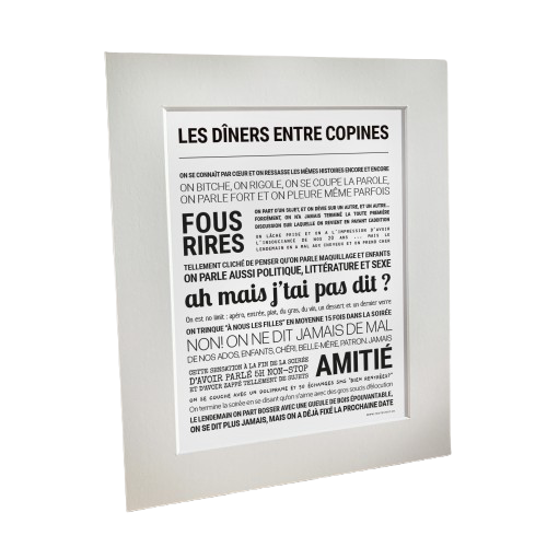 Affiche "Les diners entre copines"