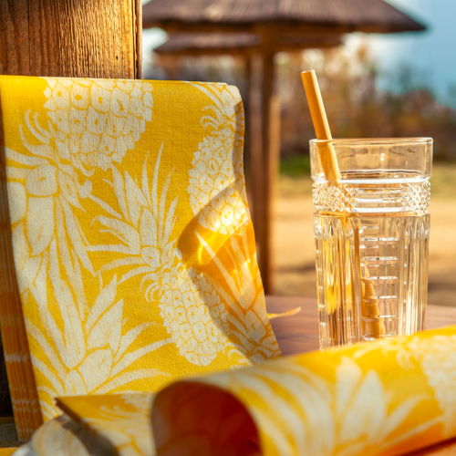 Serviette ananas jaune