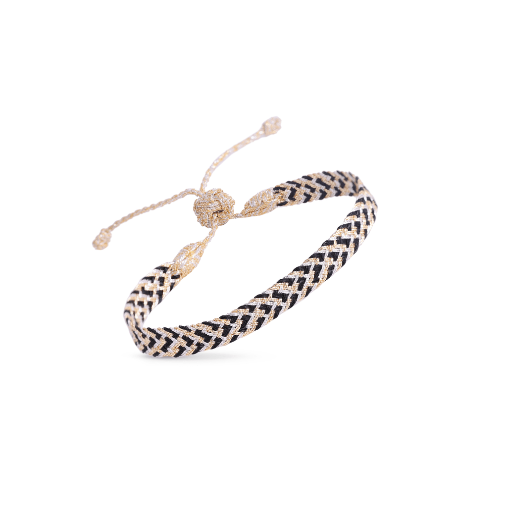 Bracelet Ania n°2 – Peach &amp; Silver Ebony