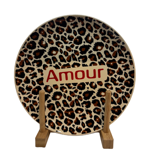 Lot de 4 Assiettes Léopard