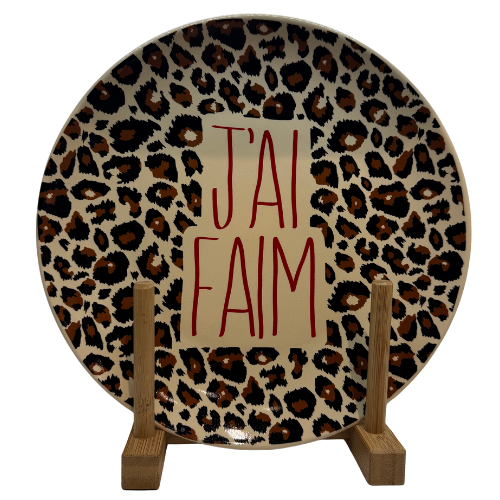 Lot de 4 Assiettes Léopard