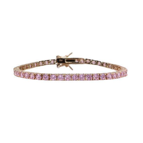 BABY PINK - Bracelet tennis