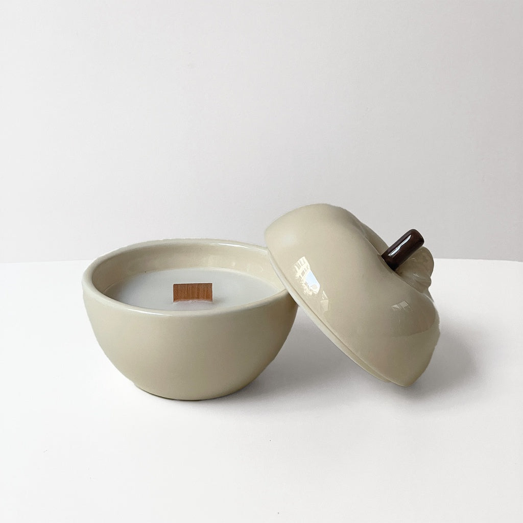 Bougie Pom’ Glow Beige Vanille