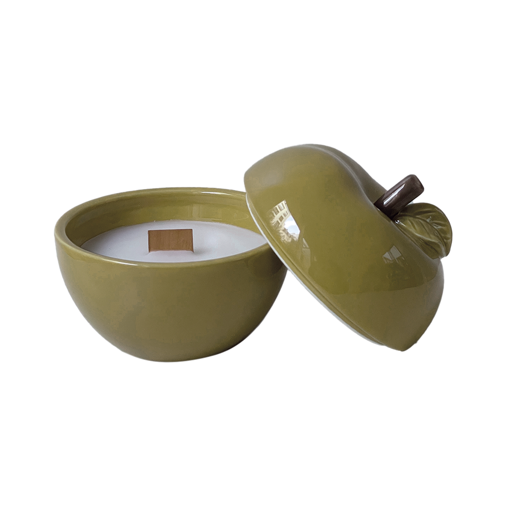 Bougie Pom’ Glow Kaki Vanille