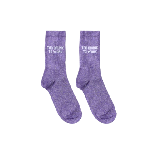 Chaussettes Paillettés Too Drunk To Work