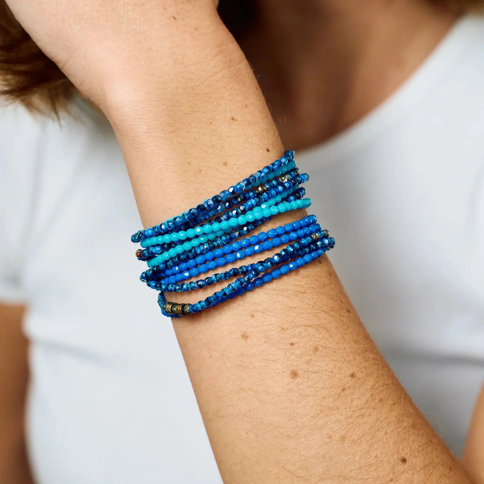 Collier-Bracelet Denim — zoom detail — Sophie et Ju