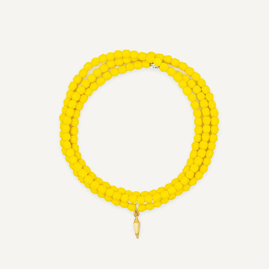 Collier-Bracelet Jaune Néon