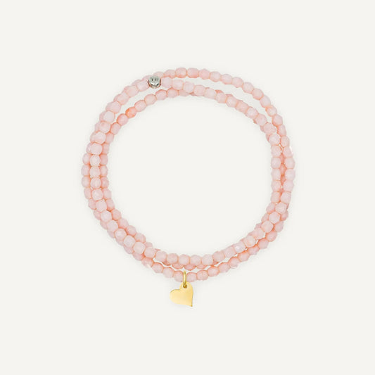 Collier-Bracelet Rose Guimauve