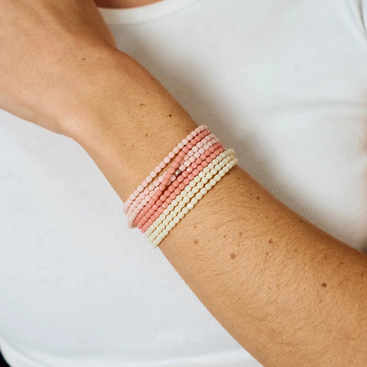 Collier-Bracelet Rose Guimauve