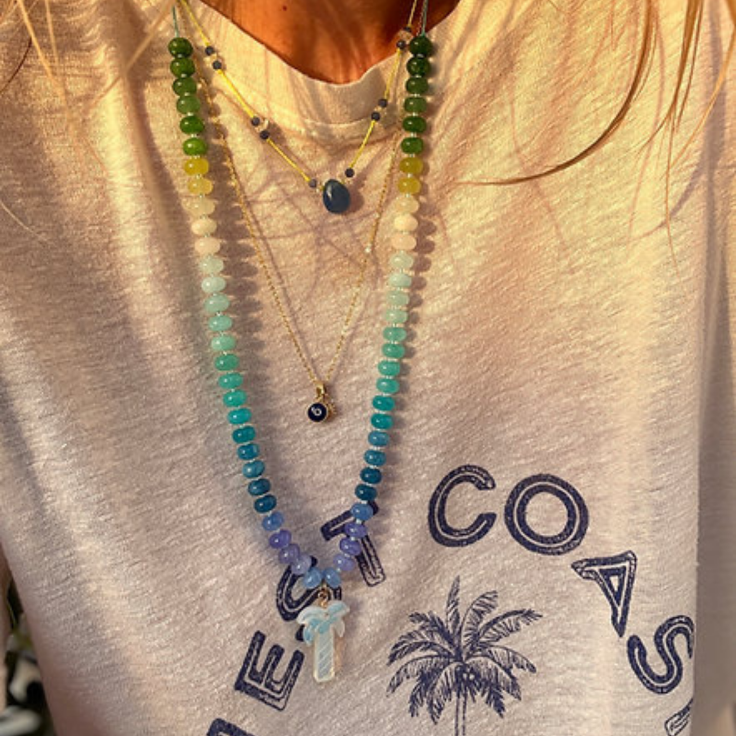 Collier Candy Drop - Néon — vue de face — Sophie et Ju
