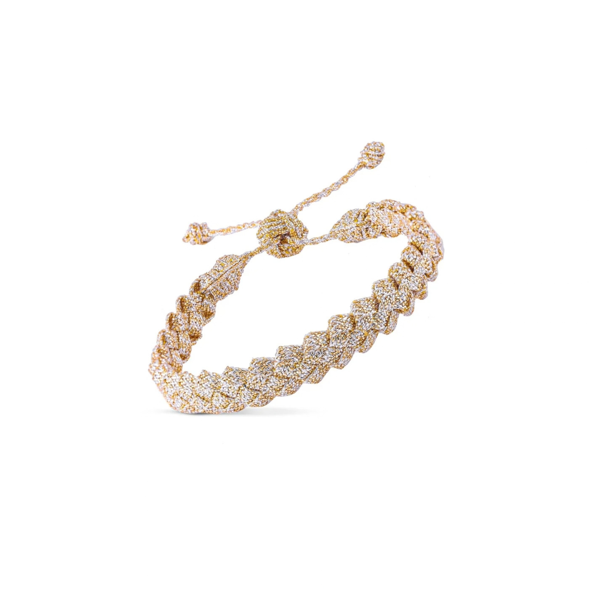 Bracelet Crossed Gold & Silver
