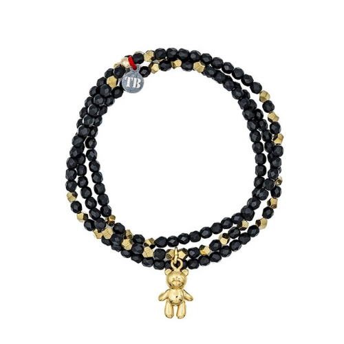 Collier et Bracelet 3 tours DOUDOU DEDE - Noir Mat