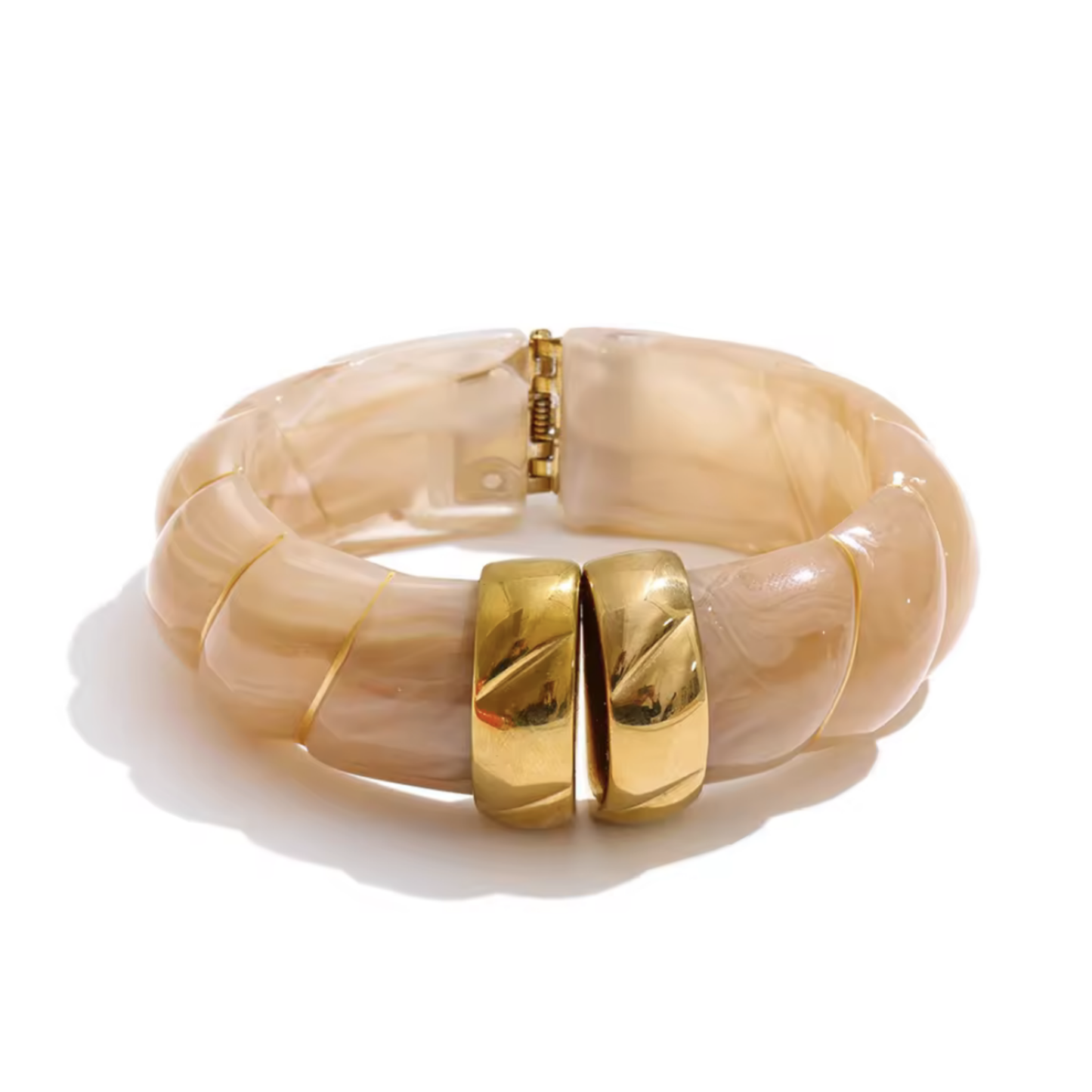 Bracelet manchette beige
