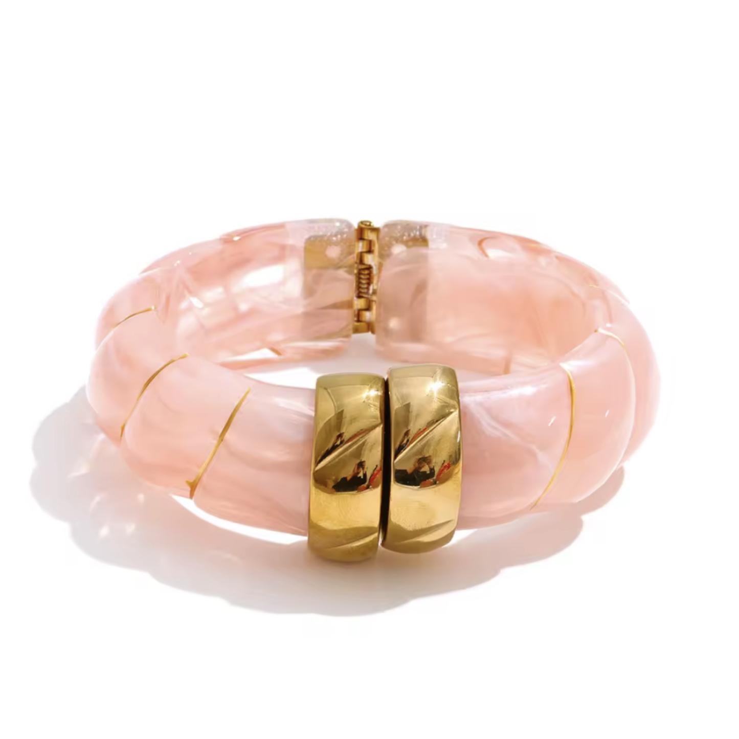 Bracelet manchette rose