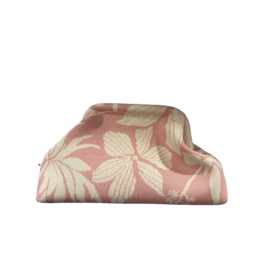 Pochette bourse fleur rose