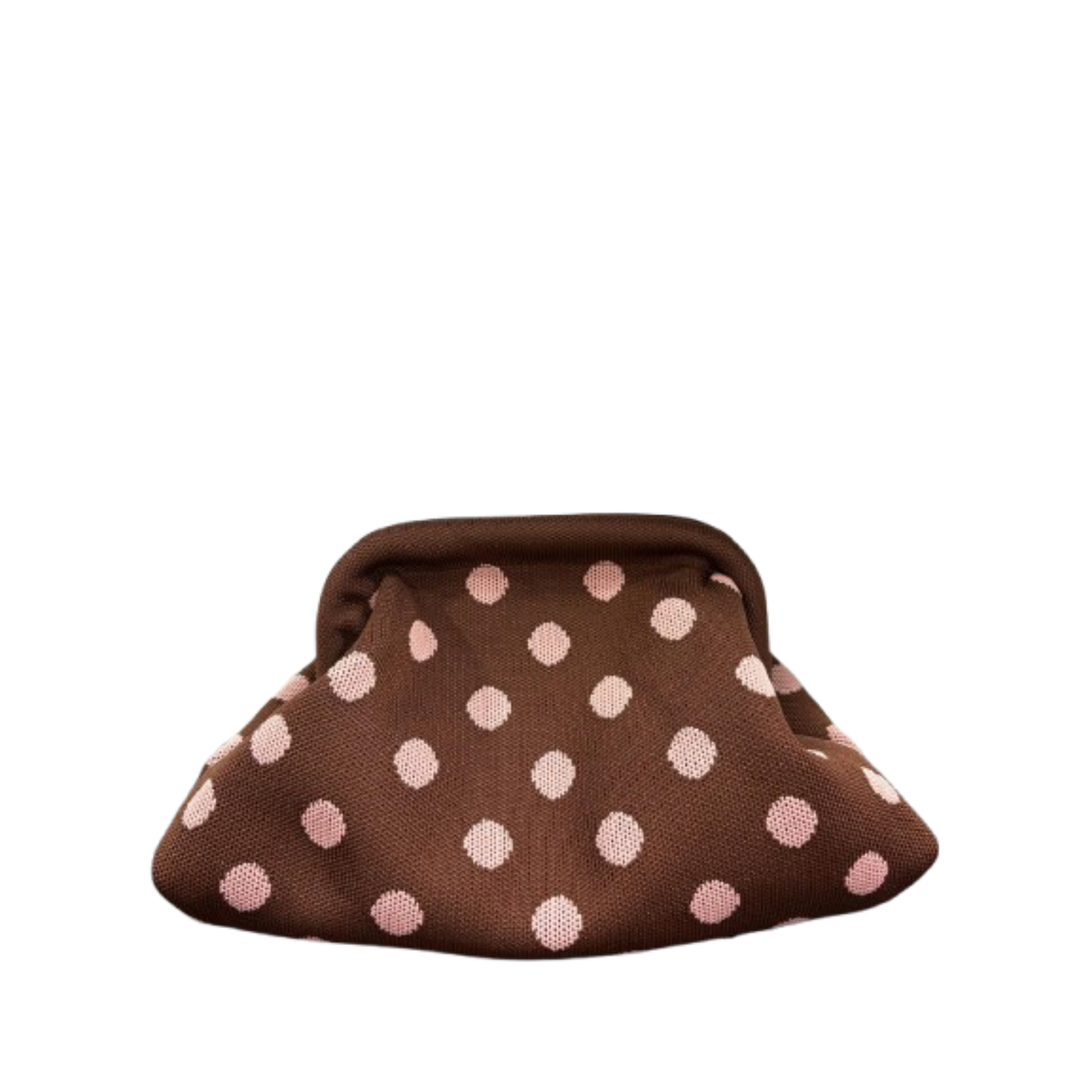 Pochette bourse pois marron