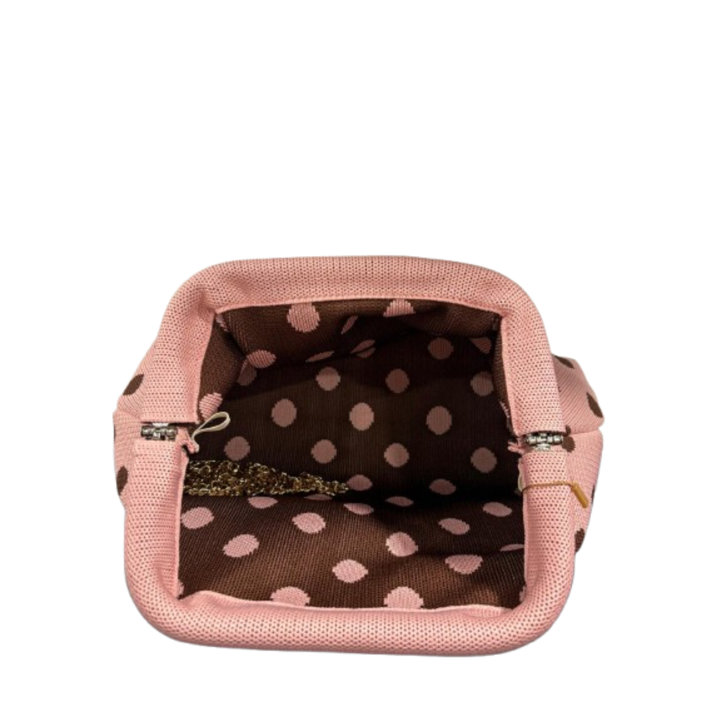 Pochette bourse pois marron