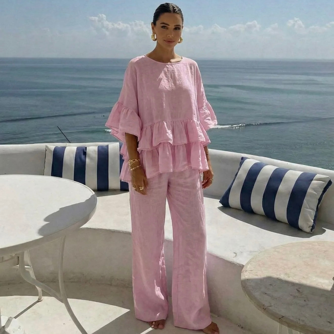 Top Boléro rose