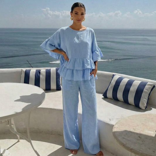 Top Boléro bleu