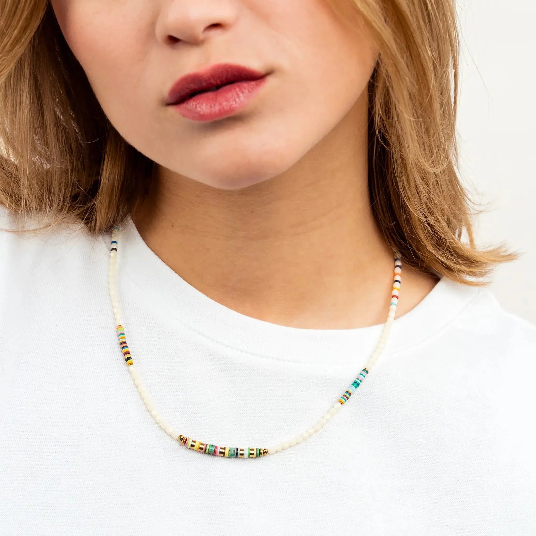 HAPPY 3 - Vanille & Multicolore — zoom detail — Sophie et Ju
