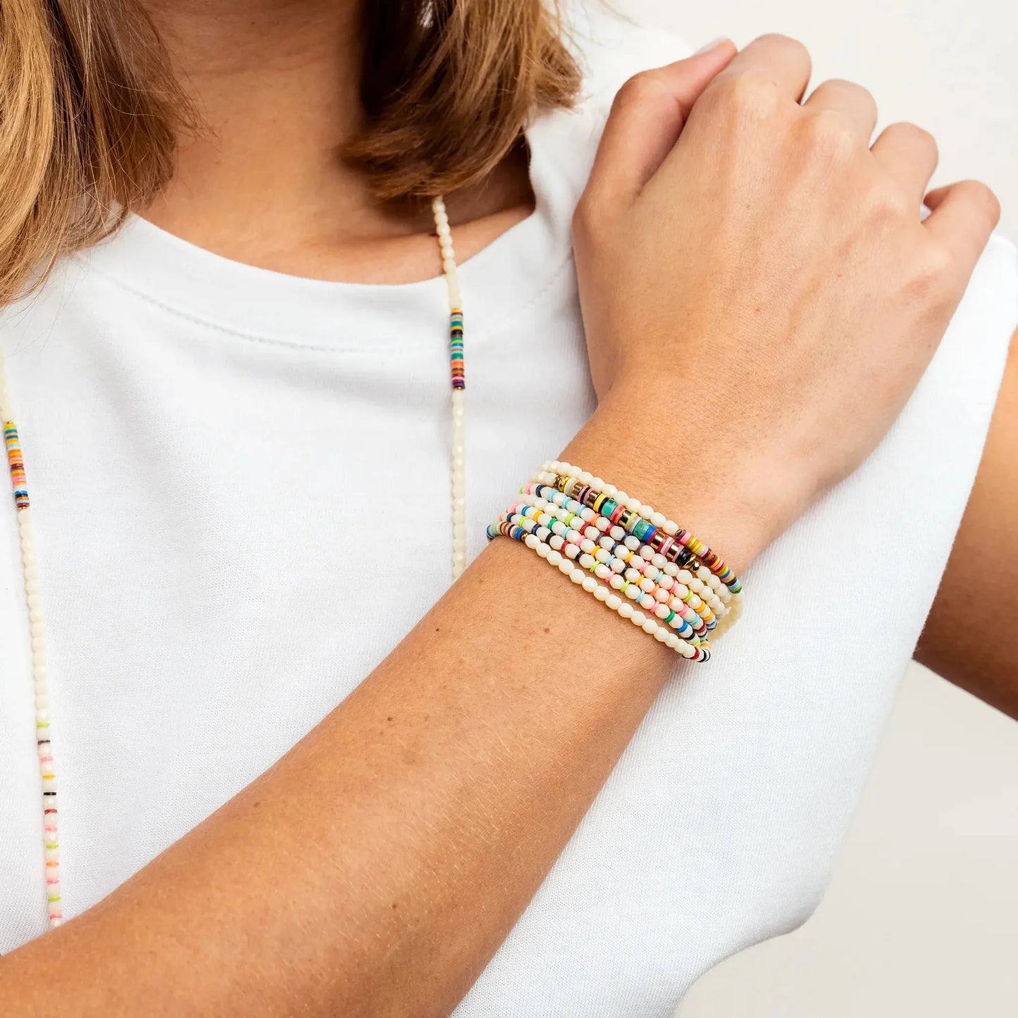 HAPPY 6 - Vanille & Multicolore — zoom detail — Sophie et Ju