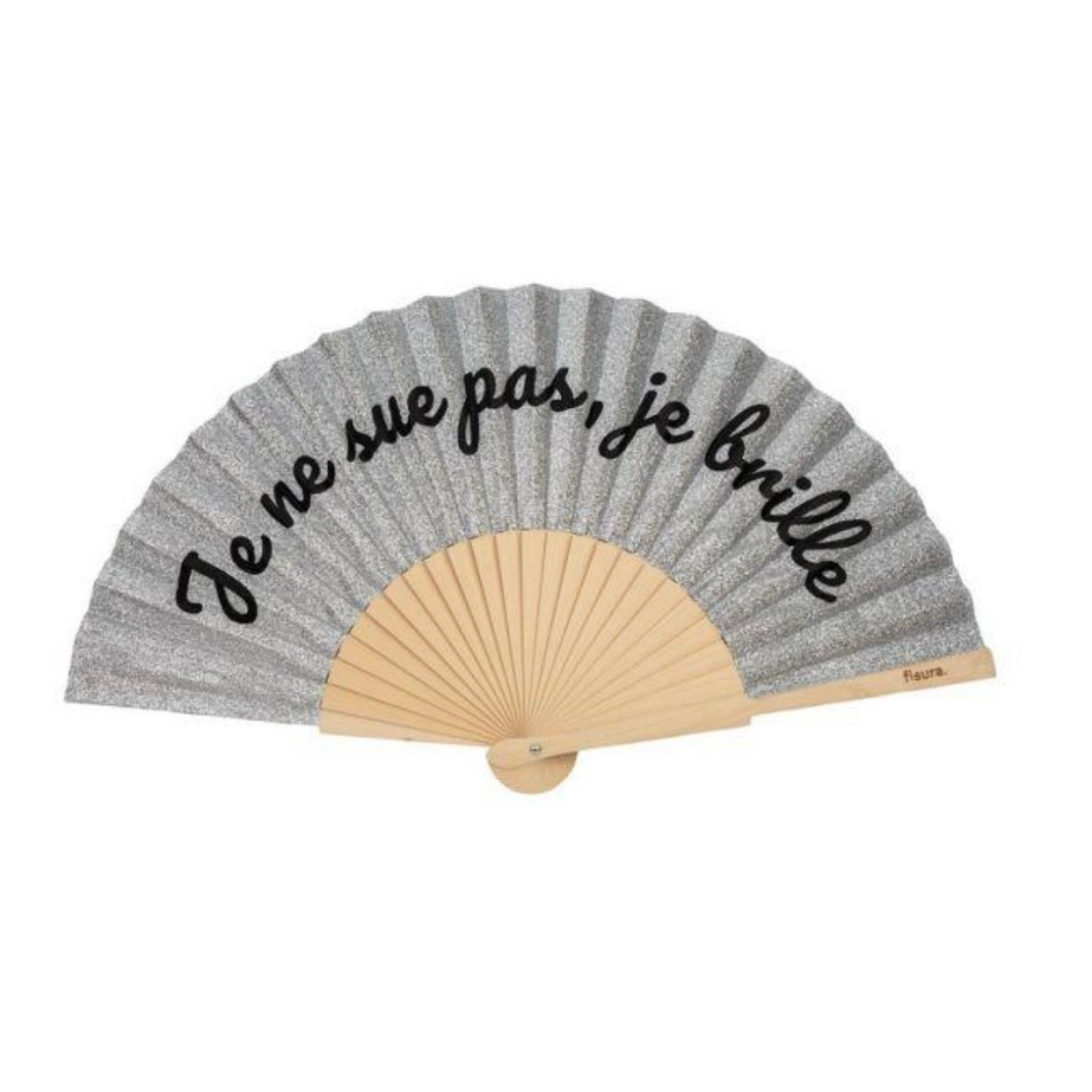 Eventail "Je ne sue pas, je brille" — Sophie et Ju