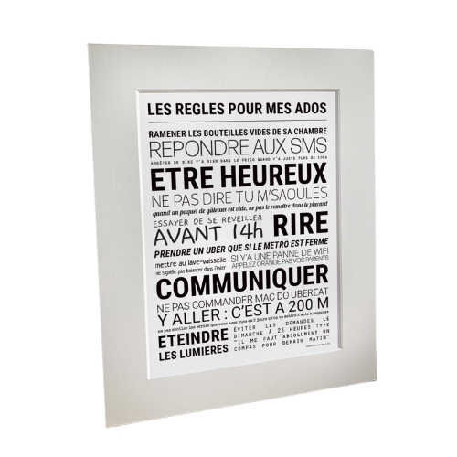 Affiche - Les règles pour mes ados — Sophie et Ju