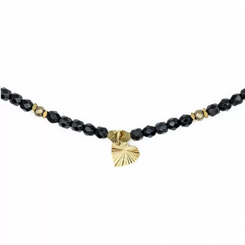 Collier et Bracelet 3 tours LOVE GOLD - Noir